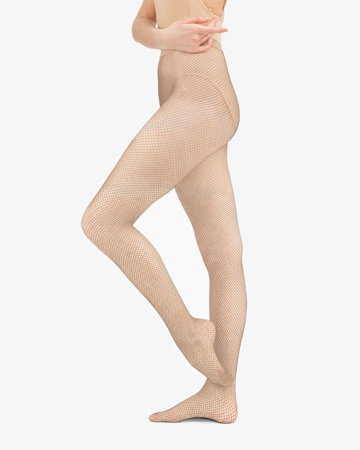 Collant en résille avec pieds