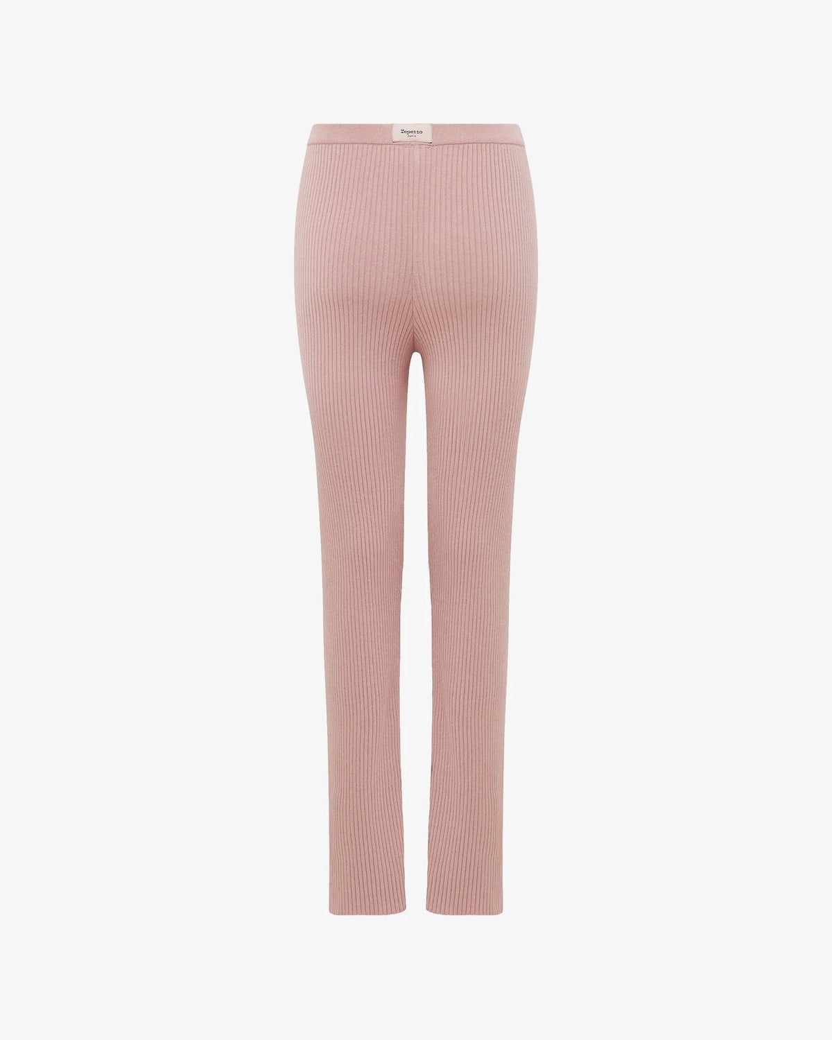 Pantalon en maille côtelée