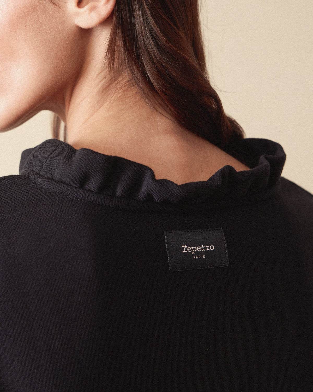 Sweatshirt col volanté