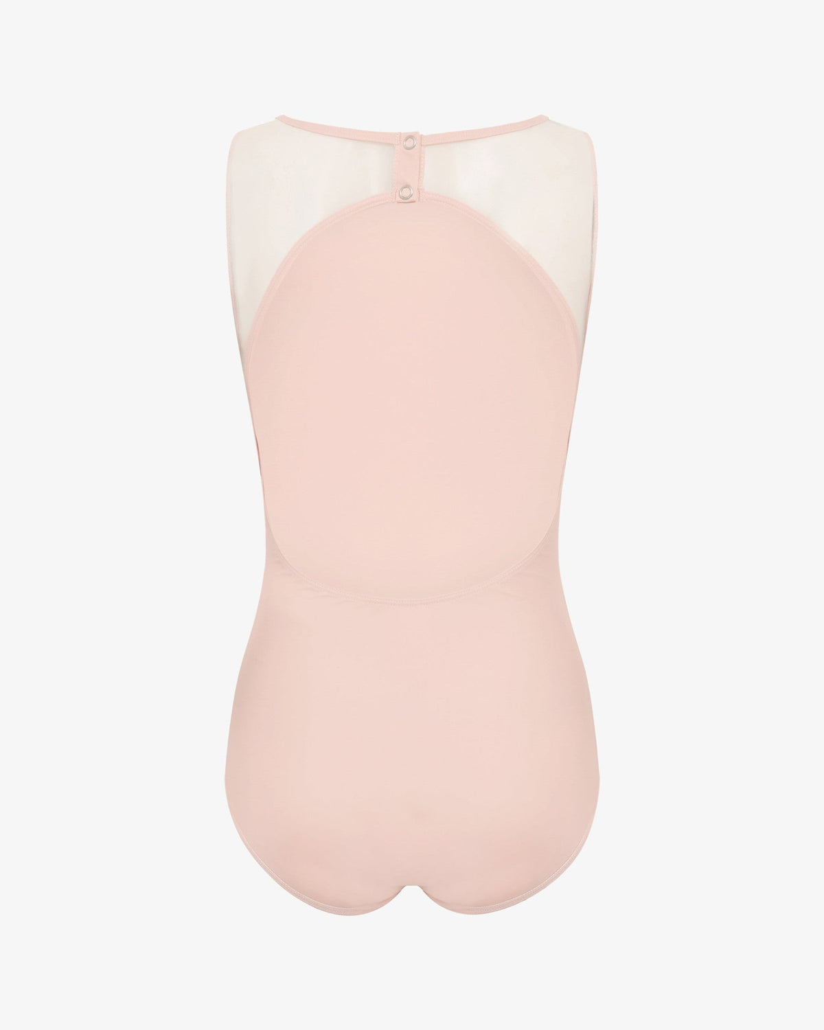Justaucorps décolleté dos bi-matière avec résille
